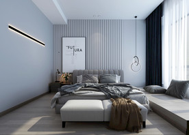 现代风格 格栅背景墙