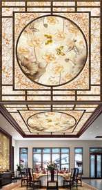 新中式荷花吊顶