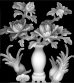 花瓶灰度图