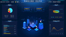 民政数据大屏可视化首页