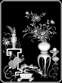 花瓶灰度图