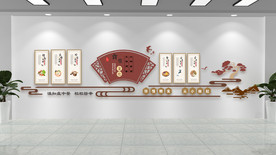 简单大气食堂文化墙
