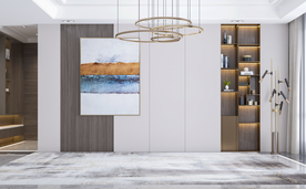 现代客厅沙发背景墙