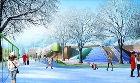 游乐场主题公园 雪景效果图