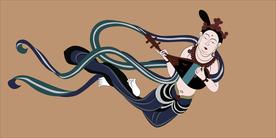 敦煌莫高窟壁画晚唐弹琵琶飞天