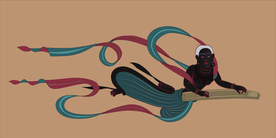 莫高窟329窟古筝黑飞天