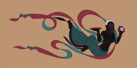 莫高窟329窟初唐乐队黑飞天