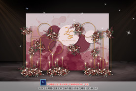 红色婚礼迎宾区