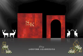 红色婚礼效果图