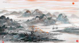 山水墨画山水意境山水禅境山水画