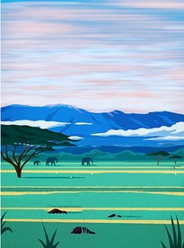 山水墨画意境山水禅境油画风景画