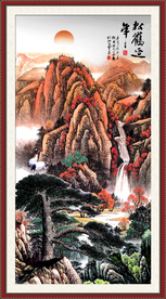 迎客松 国画迎客松