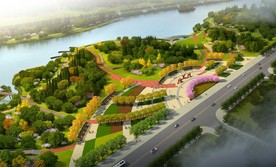 滨河道路景观带 效果图