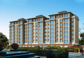 小区居民楼建筑外观设计效果图