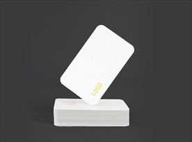 精品纸压印底纹烫金名片贴图样机