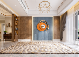 现代客厅沙发背景墙 室内设计