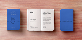 蓝色商务笔记本样机