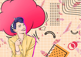 网红音乐节背景孟菲斯打卡墙设计