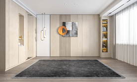 极简现代卧室靠床背景墙