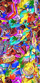 方巾 大牌 数码印花 链条 豹