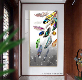 羽毛玄关装饰画