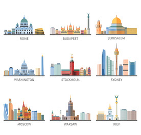 世界城市剪影