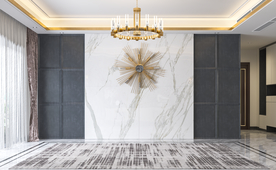 现代极简客厅沙发背景墙