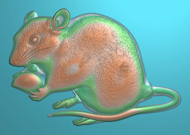 鼠-明铜正斋铸抱栗老鼠