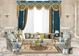 欧式窗帘软装搭配图