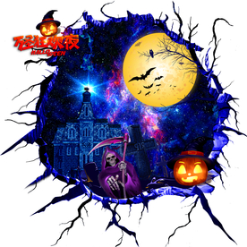 万圣节 万圣节地画 万圣节美陈