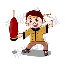 武术人物卡通形象
