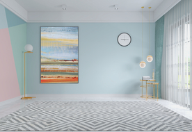 北欧客厅沙发背景墙室内摄影墙