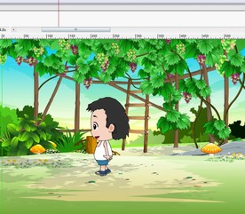 小孩子经过葡萄园9秒动画