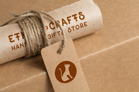 品牌logo牛皮纸样机