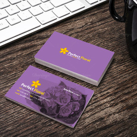 简约通用名片双面PSD展开图图