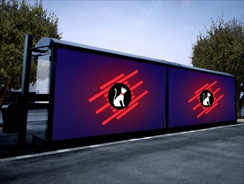 巴士brt地铁公交站广告样机