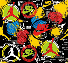 四方连续 彩色 品牌 墨迹油漆