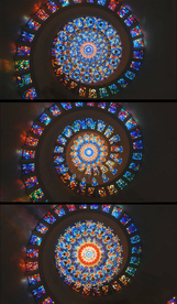 琉璃材质螺旋形舞台背景