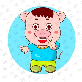 猪logo设计 卡通猪设计