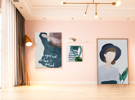 客厅背景墙 北欧风沙发3D空景