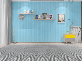 客厅背景墙 北欧风沙发3D空景