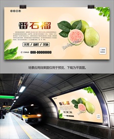 番石榴展架易拉宝灯箱展板海报