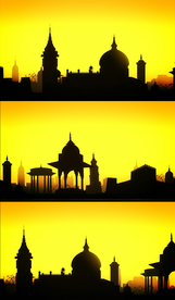 伊斯兰建筑礼拜堂寺卡通城堡