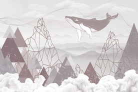 几何三角电视背景墙