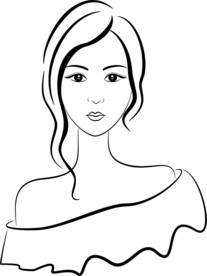 插画女孩   矢量绘画 卡通