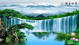 山水画水墨山水画 意境山水