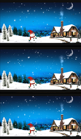 雪人木屋圣诞节视频素材