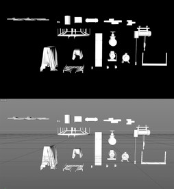 C4D工程模型白膜