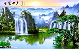 山水画水墨山水画 意境山水