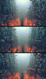 科幻峡谷动感led特效背景